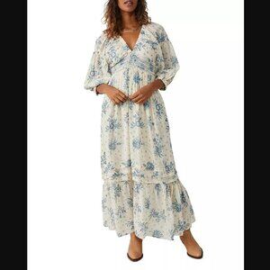 Free People Blue Floral Maxi Dress